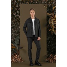 Efor Erkek G 1560 Slim Fit Siyah Klasik Gömlek
