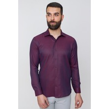 Gk 632 Bordo Klasik Gömlek
