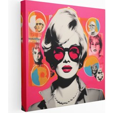 Popcas Warhol'un Ilham Aldığı Pop Art Montaj Kanvas Tablo Baskı