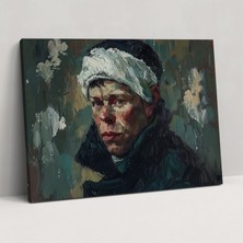 Popcas Vincent Van Gogh Kendi Portresi Duvar Sanatı - Vincent Van Gogh Kanvas Tablo Duvar Sanatı