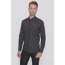 G 1520 Slim Fit Siyah Spor Gömlek