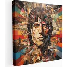 Popcas Rock Albüm Kapakları Mozaik Kanvas Tablo