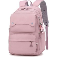 Young Kız Büyük Sırt Çantası Sırt Çantası Pembe