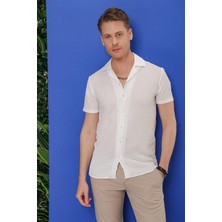 G 1536 Slim Fit Beyaz Klasik Gömlek