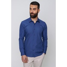 Efor Erkek GK 636 İndigo Klasik Gömlek