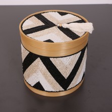 Mylamp Bali Boncuklu Bambu Saklama Kutusu L 20X20 cm