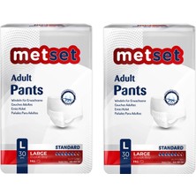 Metset Emici Külot Large Büyük Boy 30 Luk 2 Paket 60 Adet