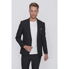 C 624 Slim Fit Siyah Spor Ceket