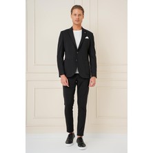 Efor Erkek C 690 Slim Fit Siyah Spor Ceket