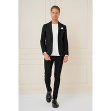 C 686 Slim Fit Siyah Spor Ceket