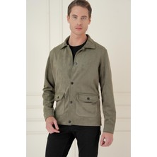 Efor Erkek Comfort Fit Mono Yaka Kapaklı Cep Casual Haki Ceket C 699