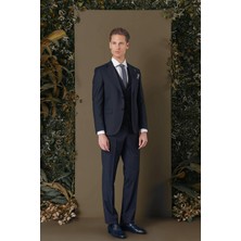 Tk 881 Slim Fit Lacivert Klasik Takım Elbise