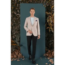 C 656 Slim Fit Bej Spor Ceket