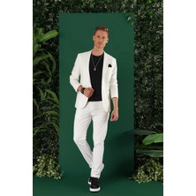 Efor Erkek C 643 Slim Fit Ekru Spor Ceket