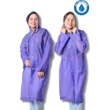 Eleven Markets Kadın Erkek Yağmurluk Kapüşonlu Çıtçıtlı Eva Mor Yağmurluk BYMMRC881R09