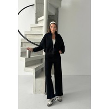 Neşeli Butik Kadın 3 Iplik Şardonlu Oversize Eşofman Takımı NBG105