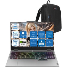 Lenovo Loq Intel Core I7-13700HX 24GB Ddr5 1tb SSD 8GB/RTX5060 100W Gddr7 15.6" Fhd (1920X1080) IPS 300NITS 144Hz Gsynic Windows 11 Pro Taşınabilir Bilgisayar83JE00LFTRP03+ZETTAÇANTA