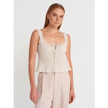 50867 Askılı Bluz-Natural