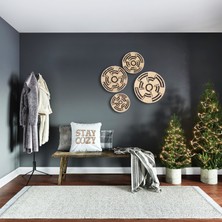 Mylamp Belle Çift Kat Deniz Sazı 4 Lü Duvar Set