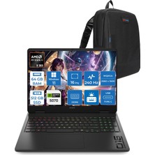 Hp Omen Amd Ryzen™ Aı 9 365 Ddr5 64GB 512GB SSD 16INÇ Wqxga (2560 x 1600), 240 Hz, 3 Ms 500NİTS IPS Windows 11 Pro Taşınabilir Bilgisayar C52QZEAP25+ZETTAÇANTA