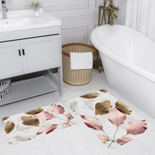 Eliana Home Dijital Baskı  Modern Banyo Halısı Ikili Banyo Paspası  LNA5212 100X60+60X50 cm