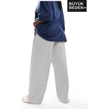 Kadın Büyük Beden New York Baskılı Ince Eşofman Altı  SPR25BEAK47