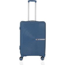 Mçs V374 Ultra Hafif Plastik Materyal Polipropilen Orta Boy Valiz - Sky Blue