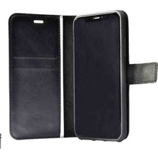 Huawei P20 Lite Cüzdanlı Kapaklı Kılıf Kartlıklı Standlı Kopçalı Siyah