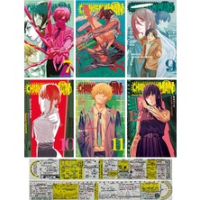 Chainsaw Man 7-8-9-10-11-12. Ciltler Manga Seti + Mat. Öğreten Cetvel