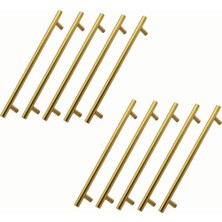 Alteta Gold 10 Adet Altın 320 mm Metal Mobilya Kulp Mutfak Dolap Çekmece Dolabı Kapak Kulpları Kulbu