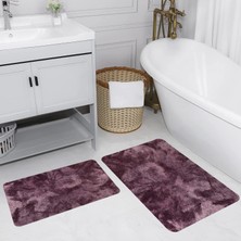 Eliana Home Dijital Baskı  Modern Banyo Halısı Ikili Banyo Paspası  LNA5195 100X60+60X50 cm