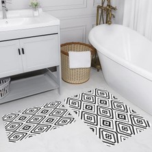 Eliana Home Dijital Baskı  Modern Banyo Halısı Ikili Banyo Paspası  LNA5149 100X60+60X50 cm