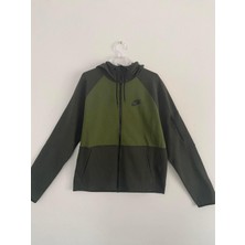 Sportswear Hoodie Full-Zip Windrunner Yeşil/haki Erkek Spor Sweatshirt