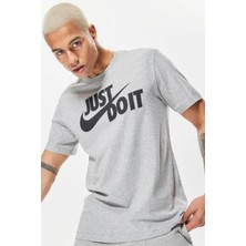 Tshirt M Nsw Tee Just Do It Swoosh Erkek Günlük Tişört Gri