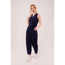 Havuç Kesim Lacivert Pantolon