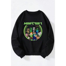 The Lucy Garfield Tasarım Sırt Baskılı Beyaz Sweatshirt