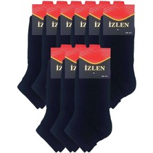 Siyah Erkek Kısa Spor Çorap 9 Çift