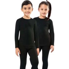 Kota 1 Adet Kız Erkek Çocuk Termal Siyah Içlik Fanila Body 2005