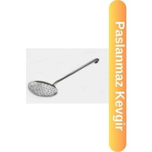Paslanmaz Metal Kevgir, Sanayi Tipi, Dayanaklı ve Güçlü, Kullanışlı Mutfak Gereci