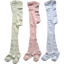 Bilgisayarlı Kabartmalı Kız Külotlu Çorap 3/12 Yaş