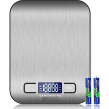 Güçlü ve Şık 5kg Dijital Mutfak Terazisi, Paslanmaz Çelik, Hassas Ölçüm