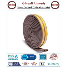 Kapı Pencere Fitili - Yapışkanlı Izolasyon Fitili - İkili Kahverengi - 10 Metre