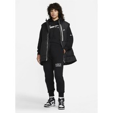 Sportswear Swoosh High-Waist Fleece Siyah Kadın Uzun Düz Eşofman Altı DR5615-010