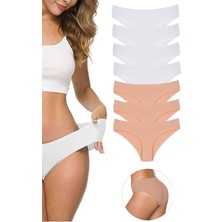 7 Adet Kadın Dikişsiz Lazer Kesim Esnek Iz Yapmayan Külot S3