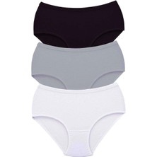 3 Adet Tutku Kadın Yüksek Bel Bato Kalın Lastik Külot S6