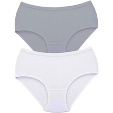 2 Adet Tutku Kadın Yüksek Bel Bato Kalın Lastik Külot S10