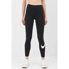 Sportswear Essential Mid-Rise Swoosh Leggings Kadın Tayt CZ8530-010-SIYAH