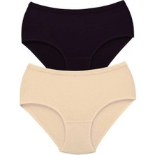 2 Adet Tutku Kadın Yüksek Bel Bato Kalın Lastik Külot S2