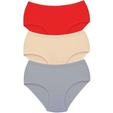 3 Adet Tutku Kadın Yüksek Bel Bato Kalın Lastik Külot S7