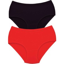 2 Adet Tutku Kadın Yüksek Bel Bato Kalın Lastik Külot S1